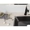 Anzzi Innovio Rectangle Glass Vessel Bathroom Sink with Matte Black Finish LS-AZ911MB - alternate 2